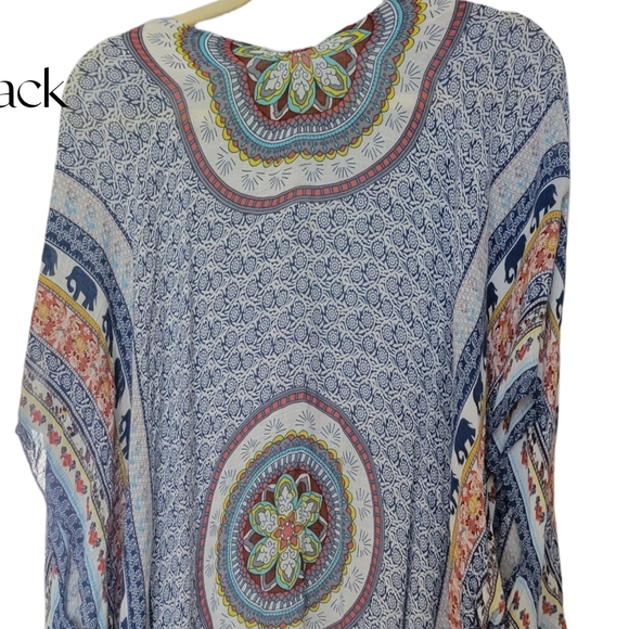 Bohemian Blue and Orange Cover-Up - Picture 4 of 10